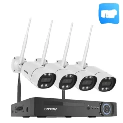 Hot Sikkerhedskamera System, 5MP Opløsning, Nattesyn Støtte,4stk 5MP Kamera, Ingen Sikkerhedsmonitorer & Videokameraer