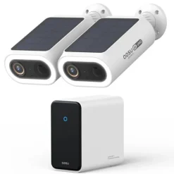 Sikkerhedsmonitorer & Videokameraer^Sikkerhedskamerasystem, 4K opløsning, AI detektionsfunktioner,2pcs sæt, EU stik