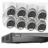 Sikkerhedsmonitorer & Videokameraer^Sikkerhedskamerasystem, 5MP højopløsningskvalitet, 8CH DVR med nattevision,8CH DVR 8Pcs Kits, Ingen