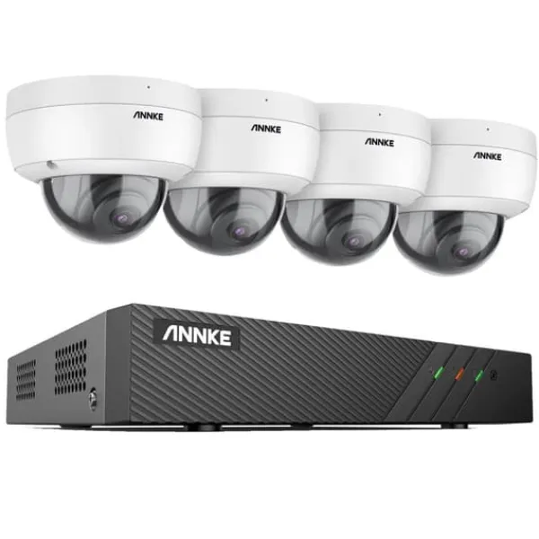 New Sikkerhedskamerasystem, 5MP opløsning, 8-kanals videoindgang, MicroSD-lagring,8CH NVR 4Pcs Kamera-a, Ingen Sikkerhedsmonitorer & Videokameraer
