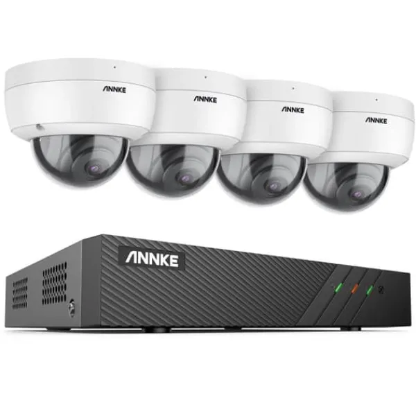 New Sikkerhedskamerasystem, 5MP opløsning, 8-kanals videoindgang, MicroSD-lagring,8CH NVR 4Pcs Kamera-a, Ingen Sikkerhedsmonitorer & Videokameraer