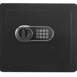 Pengeskabe^Sikkerhedsskab 1,2 kubikfod med digitalt tastatur og nøgler. Beskyt penge, smykker og dokumenter hjemme eller på hotellet. 15,8x11,8x13,8
