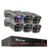 Outlet Sikkerhedssystem, 8 Kanaler, 4K IP Kameraer,Ingen indbygget HDD, 8CH 6Stk 8MP Kamera Sikkerhedsmonitorer & Videokameraer