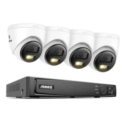 Sale Sikkerhedssystem, 4K Ultra HD opløsning, To-vejs lyd, 8CH 4 stk kamera, Ingen Sikkerhedsmonitorer & Videokameraer