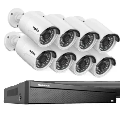 Best Sikkerhedssystem, 5MP HD opløsning, natvisionsteknologi, Ingen, 16CH 8 stk 5MP Sikkerhedsmonitorer & Videokameraer