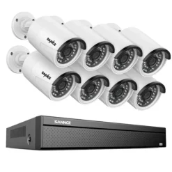 Best Sikkerhedssystem, 5MP HD opløsning, natvisionsteknologi, Ingen, 16CH 8 stk 5MP Sikkerhedsmonitorer & Videokameraer
