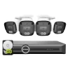 Sikkerhedsmonitorer & Videokameraer^Sikkerhedssystem, 5MP opløsning, menneske- og køretøjsdetektion, natvision op til 30 meter,4STK 4TB