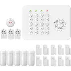 Online Sikkerhedssystem, Trådløs forbindelse, Smart Home-kompatibilitet,EU Stik, A02 GSM Kit F Hjemmealarmsystemer