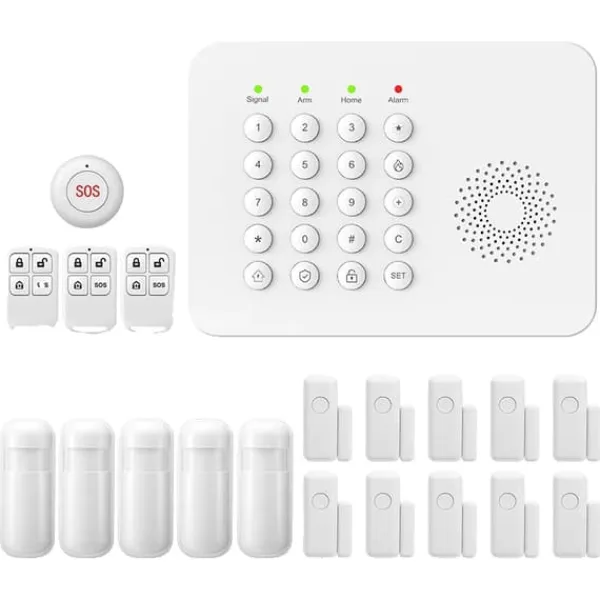 Online Sikkerhedssystem, Trådløs forbindelse, Smart Home-kompatibilitet,EU Stik, A02 GSM Kit F Hjemmealarmsystemer