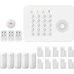 Online Sikkerhedssystem, Trådløs forbindelse, Smart Home-kompatibilitet,EU Stik, A02 GSM Kit F Hjemmealarmsystemer