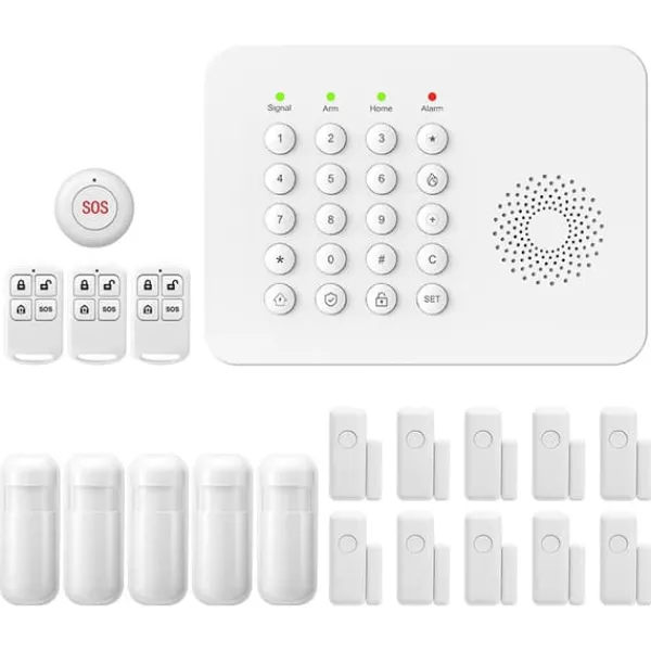 Online Sikkerhedssystem, Trådløs forbindelse, Smart Home-kompatibilitet,EU Stik, A02 GSM Kit F Hjemmealarmsystemer