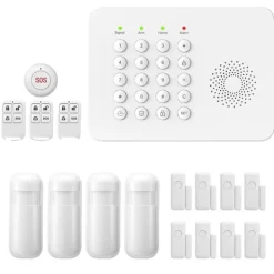 Hjemmealarmsystemer^Sikkerhedssystem, Trådløs forbindelse, Smart Home-kompatibilitet,EU Stik, A02 GSM Kit E