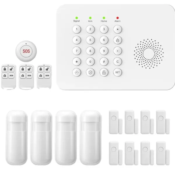Hjemmealarmsystemer^Sikkerhedssystem, Trådløs forbindelse, Smart Home-kompatibilitet,EU Stik, A02 GSM Kit E