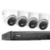 Discount Sikkerhedssystem, Ultra HD opløsning, PoE netværksforbindelse, 8CH NVR 4 stk kamera, Ingen Sikkerhedsmonitorer & Videokameraer