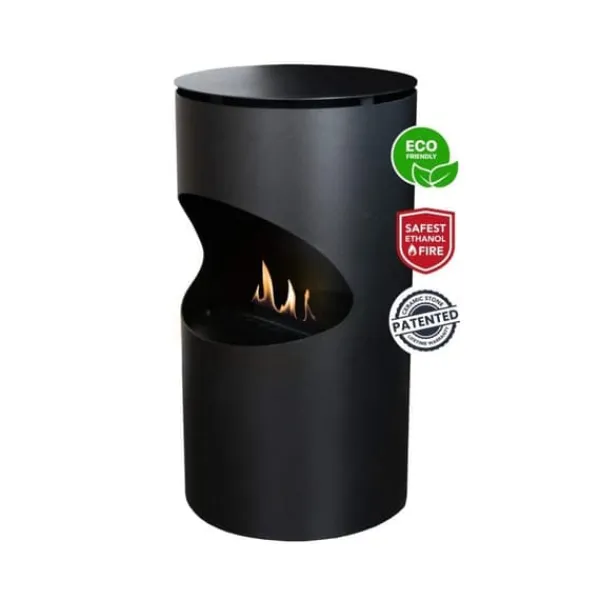 Pejse^Silo mobil bio-ethanol pejs - rund pejs - fritstående pejs - humør pejs - 2 KW varme
