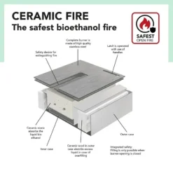Pejse^Silo mobil bio-ethanol pejs - rund pejs - fritstående pejs - humør pejs - 2 KW varme