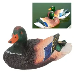 Sale Simulering Vand Flydende And Skulptur Ornament Syntetisk harpiks Kunstværk Springvand Dam Dekoration Havedekorationer