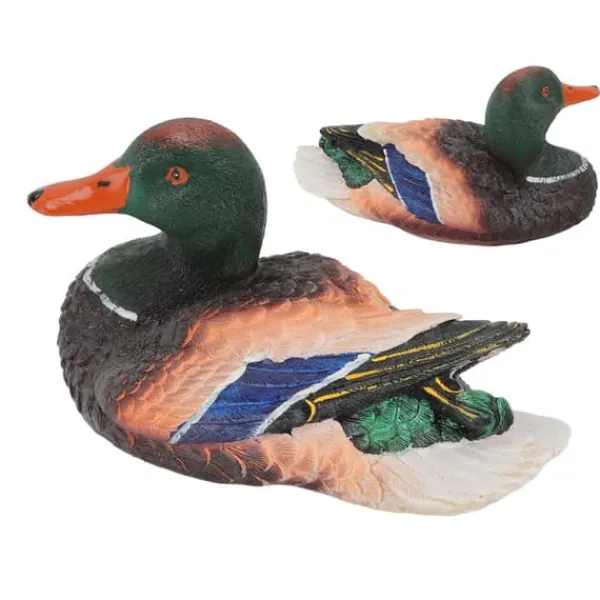 Sale Simulering Vand Flydende And Skulptur Ornament Syntetisk harpiks Kunstværk Springvand Dam Dekoration Havedekorationer