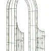 Sale Sina Rose Arch with Gate - Antique Green Metal Garden Trellis for Climbing Plants, Durable and Easy Assembly Buer, Spalier, Lysthuse Uden Tag