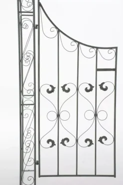 Sale Sina Rose Arch with Gate - Antique Green Metal Garden Trellis for Climbing Plants, Durable and Easy Assembly Buer, Spalier, Lysthuse Uden Tag
