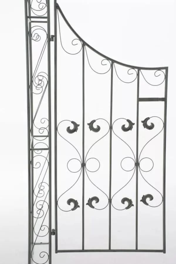 Sale Sina Rose Arch with Gate - Antique Green Metal Garden Trellis for Climbing Plants, Durable and Easy Assembly Buer, Spalier, Lysthuse Uden Tag