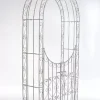 Outlet Sina Rose Arch with Gate - Antique White Metal Garden Arbor, Heavy Duty Climbing Plant Trellis Buer, Spalier, Lysthuse Uden Tag