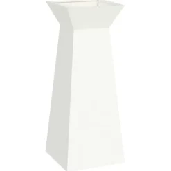 Plantestativer^Søjle Plantekasse 2 stk - Moderne Design i Stål | Størrelse: 40x40x100 cm | Farve: Hvid