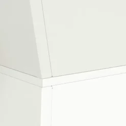 Plantestativer^Søjle Plantekasse 2 stk - Moderne Design i Stål | Størrelse: 40x40x100 cm | Farve: Hvid