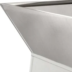 Plantestativer^Søjle Plantekasse 2 stk - Moderne Trapezoidalt Design | Farve: Sølv | Størrelse: 35x35x73 cm