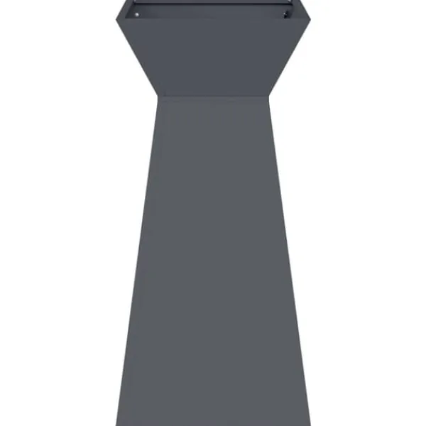 Plantestativer^Søjle Plantekasse i Stål - Moderne Trapezoid Design | Farve: Antracit | Størrelse: 35x35x73 cm