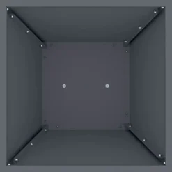 Plantestativer^Søjle Plantekasse i Stål - Moderne Trapezoid Design | Farve: Antracit | Størrelse: 35x35x73 cm