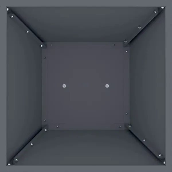 Plantestativer^Søjle Plantekasse i Stål - Moderne Trapezoid Design | Farve: Antracit | Størrelse: 35x35x73 cm