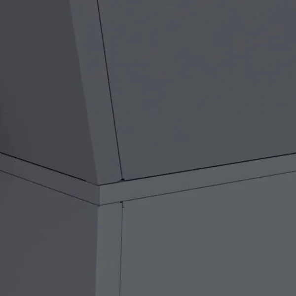 Plantestativer^Søjle Plantekasse i Stål - Moderne Trapezoid Design | Farve: Antracit | Størrelse: 35x35x73 cm