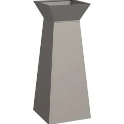 New Søjle Plantekasse i Stål - Moderne Design | Størrelse: 40 x 40 x 100 cm | Farve: Sølv Plantestativer