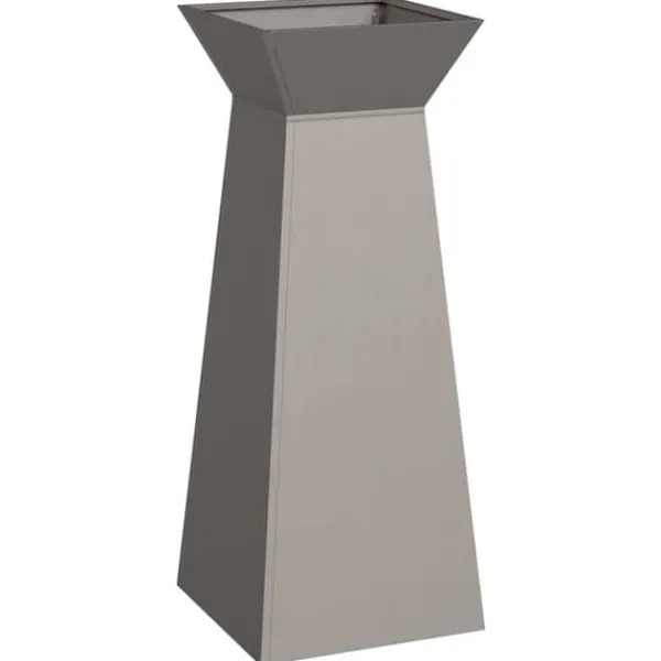 New Søjle Plantekasse i Stål - Moderne Design | Størrelse: 40 x 40 x 100 cm | Farve: Sølv Plantestativer