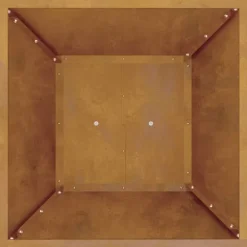 New Søjle Plantekasse i Stål - Moderne Design | Størrelse: 40 x 40 x 100 cm | Farve: Sølv Plantestativer