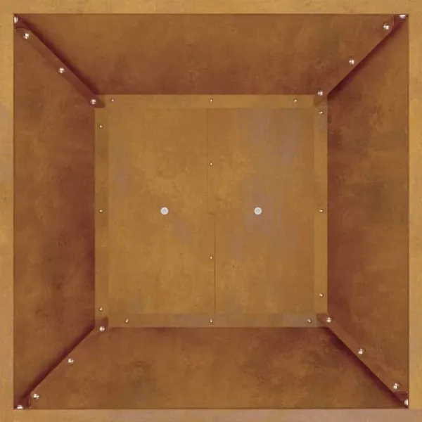 New Søjle Plantekasse i Stål - Moderne Design | Størrelse: 40 x 40 x 100 cm | Farve: Sølv Plantestativer