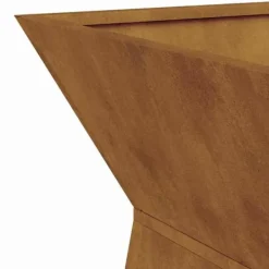 New Søjle Plantekasse i Stål - Moderne Design | Størrelse: 40 x 40 x 100 cm | Farve: Sølv Plantestativer