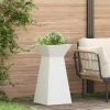 New Søjle Plantekasse i Stål - Trapezoidal Design | Farve: Hvid | Størrelse: 35x35x73 cm Plantestativer