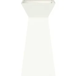 New Søjle Plantekasse i Stål - Trapezoidal Design | Farve: Hvid | Størrelse: 35x35x73 cm Plantestativer