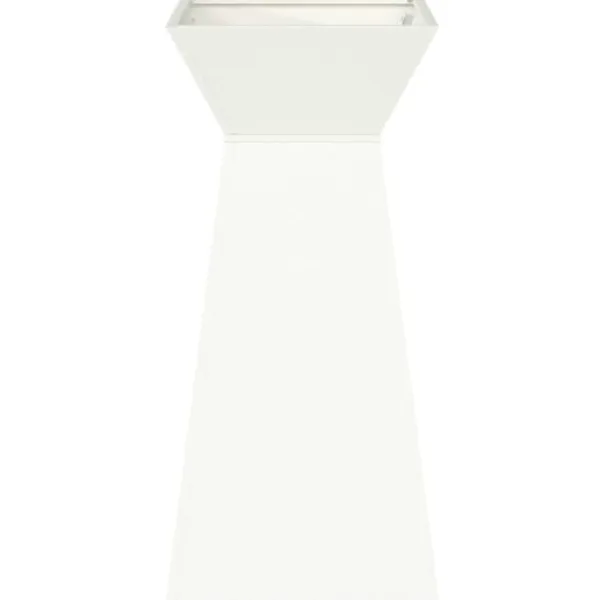 New Søjle Plantekasse i Stål - Trapezoidal Design | Farve: Hvid | Størrelse: 35x35x73 cm Plantestativer