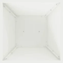 New Søjle Plantekasse i Stål - Trapezoidal Design | Farve: Hvid | Størrelse: 35x35x73 cm Plantestativer