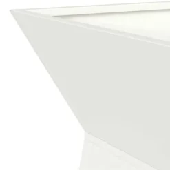 New Søjle Plantekasse i Stål - Trapezoidal Design | Farve: Hvid | Størrelse: 35x35x73 cm Plantestativer