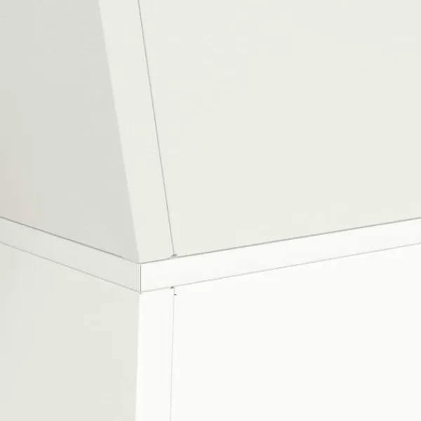 New Søjle Plantekasse i Stål - Trapezoidal Design | Farve: Hvid | Størrelse: 35x35x73 cm Plantestativer