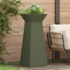 Hot Søjle Plantekasse 2-pak - Trapezoidal Design | Farve: Olivengrøn | Størrelse: 40x40x100 cm Plantestativer
