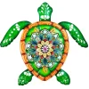 Havedekorationer^Skildpadde jern Vægskilt Have Ornament 21,5x20cm - Grøn