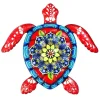 Best Skildpadde jern Vægskilt Have Ornament 21,5x20cm - Rød Havedekorationer