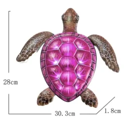 Clearance Skildpadde Vægskilt Have Ornament 30,3x28x1,8cm - Rød Havedekorationer