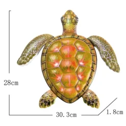 Havedekorationer^Skildpadde Vægskilt Have Ornament 30,3x28x1,8cm - Gul