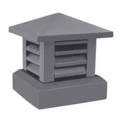 Tilbehør Til Brændeovne & Pejse^Skorstenhætte, Rustfrit Aluminiumlegering, Vejrbeskyttelse,Mørk Grå